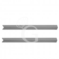 Coppia di guide in inox a L per tavoli refrigerati