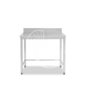 Tavolo inox con alzatina L 700 mm x P 700 mm x H 950 mm