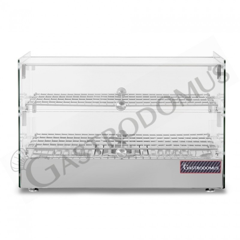 Vetrina Riscaldata vetro e inox +30°C/+90°C 50 LT L 555 mm x P 375 mm x H 370 mm Vetrina Riscaldata vetro e inox +30°C/+90°C 50 LT L 555 mm x P 375 mm x H 370 mm