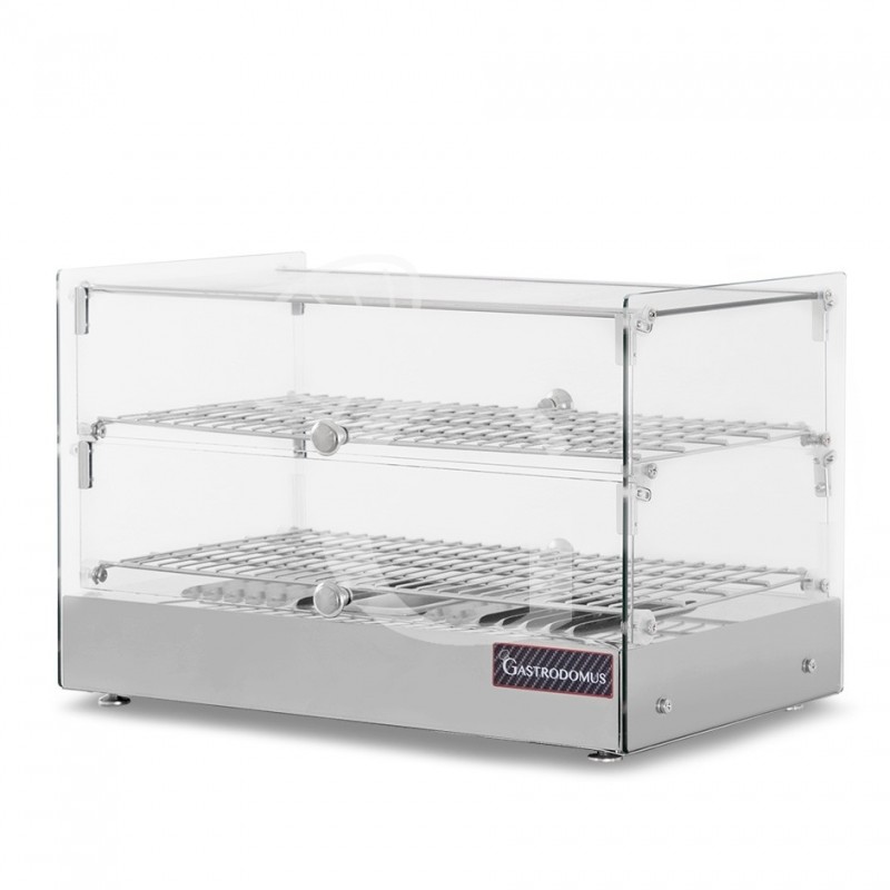 Vetrina Riscaldata vetro e inox +30°C/+90°C 50 LT L 555 mm x P 375 mm x H 370 mm