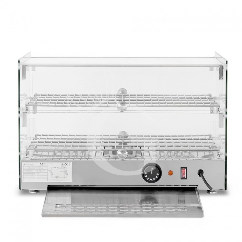Vetrina Riscaldata vetro e inox +30°C/+90°C 50 LT L 555 mm x P 375 mm x H 370 mm