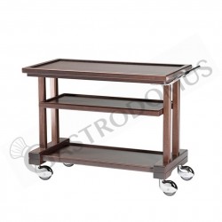 Carrello di servizio in legno massello, 3 piani in multistrato di betulla, L 1150 mm x P 550 mm x H 820 mm