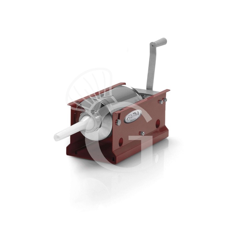 Insaccatrice Manuale Orizzontale 3 LT imbuto diametro 136 mm L 200 mm x P 400 mm x H 220 mm Insaccatrice Manuale Orizzontale 3 LT imbuto diametro 136 mm L 200 mm x P 400 mm x H 220 mm