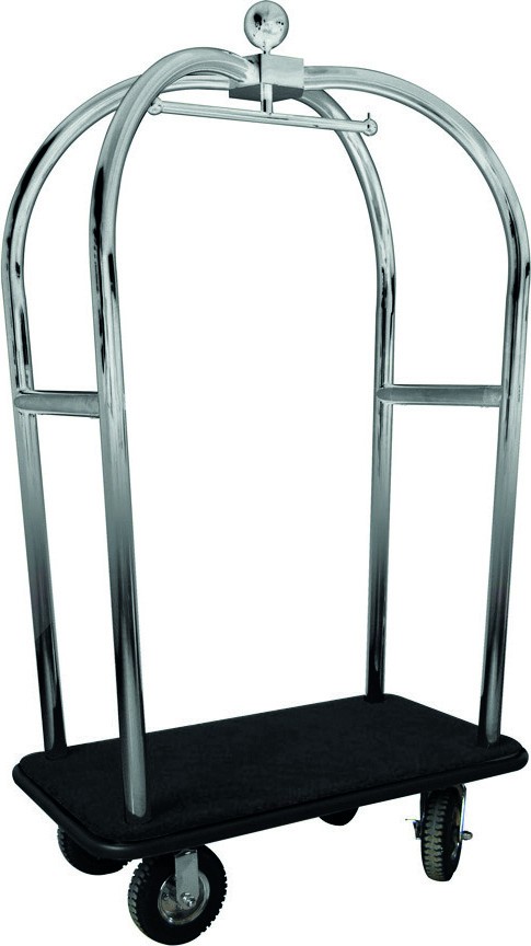 Carrello portavaligie e portabiti in acciaio inox - L 1100 mm x P 620 mm x H 1980 mm