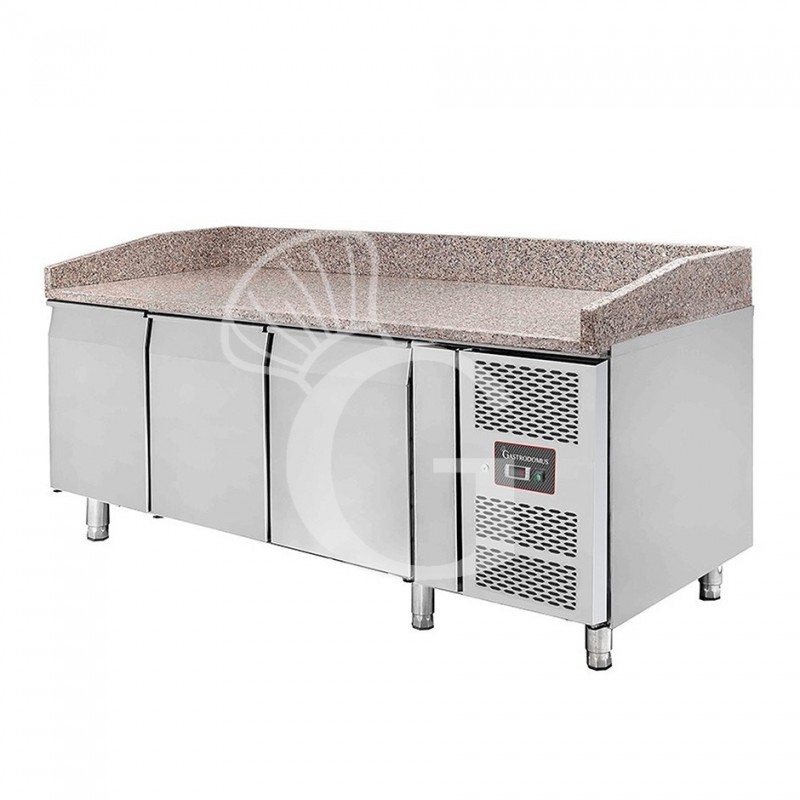 Banco Pizza refrigerato piano in granito 3 porte 445 LT
