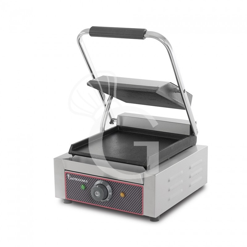 Piastra per Panini singola liscia in ghisa - L 310 mm x P 380 mm x H 210/520 mm
