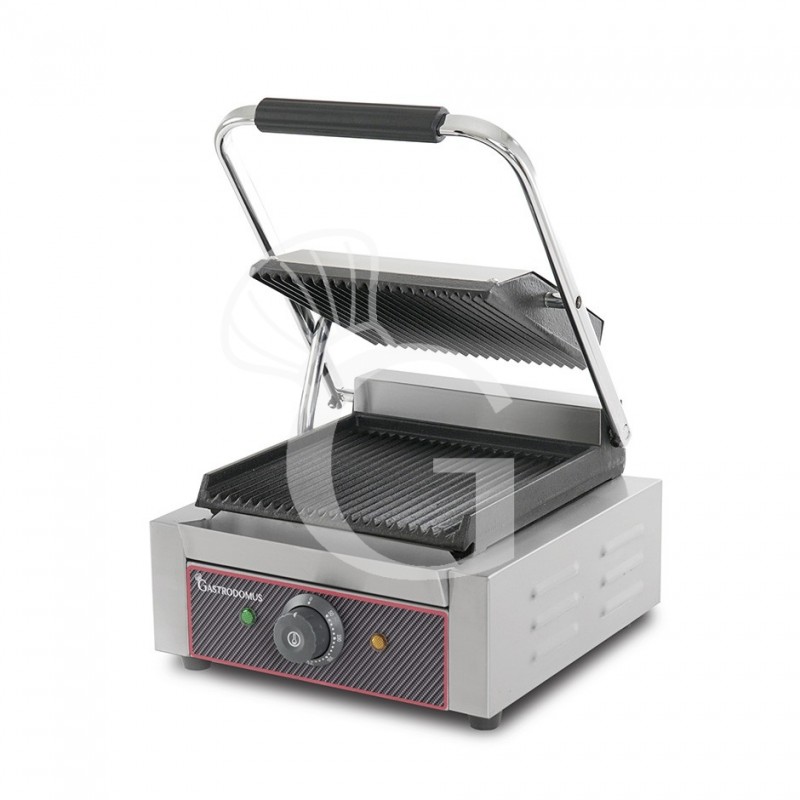 Piastra per Panini singola rigata in ghisa - L 310 mm x P 380 mm x H 210/520 mm