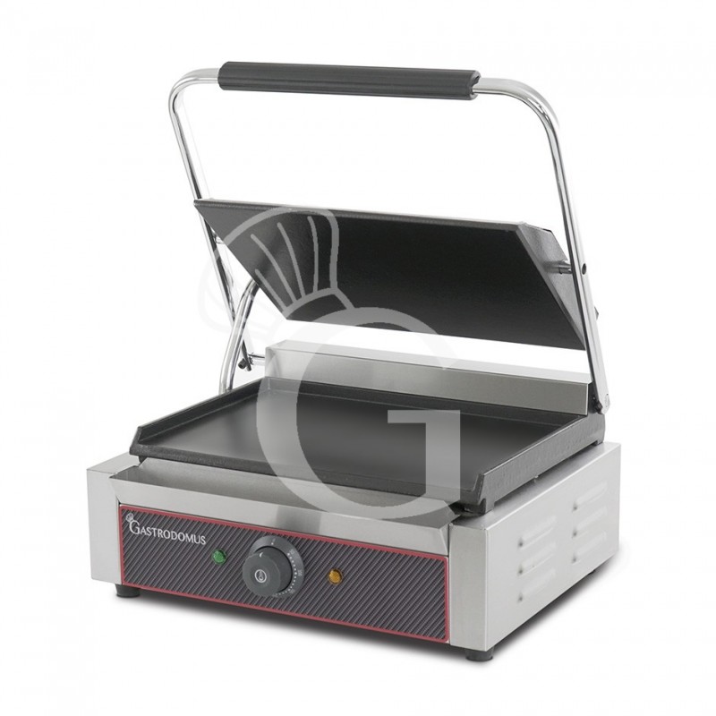 Piastra per Panini singola liscia in ghisa - L 410 mm x P 380 mm x H 210/520 mm