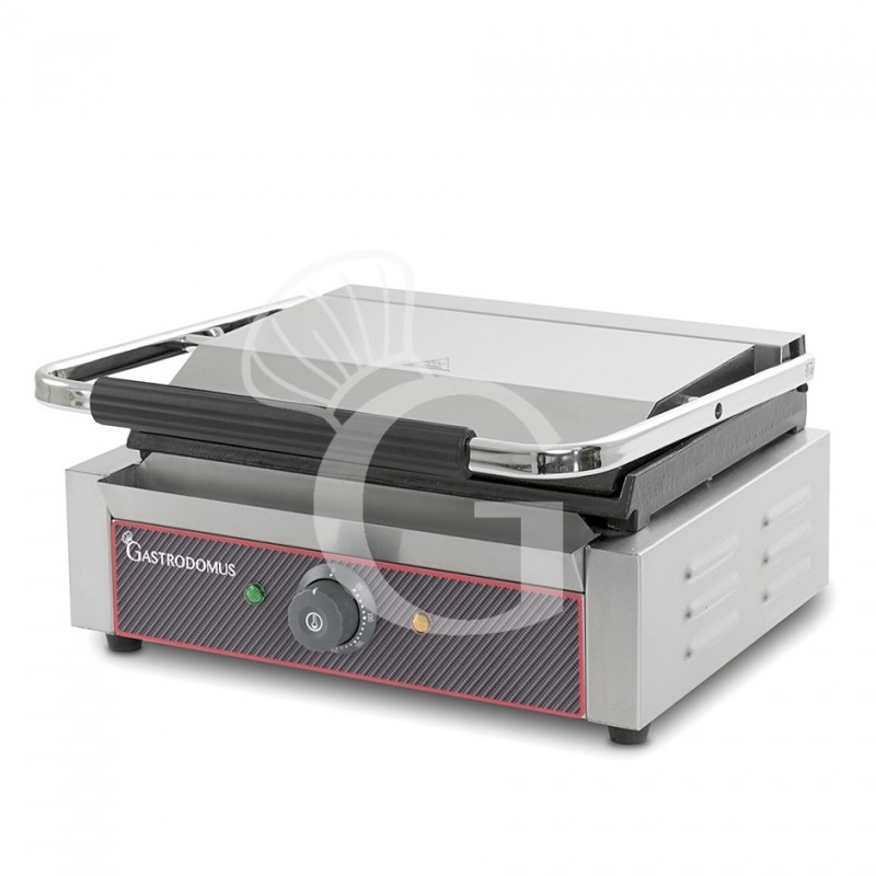 Piastra per Panini singola liscia in ghisa - L 410 mm x P 380 mm x H 210/520 mm