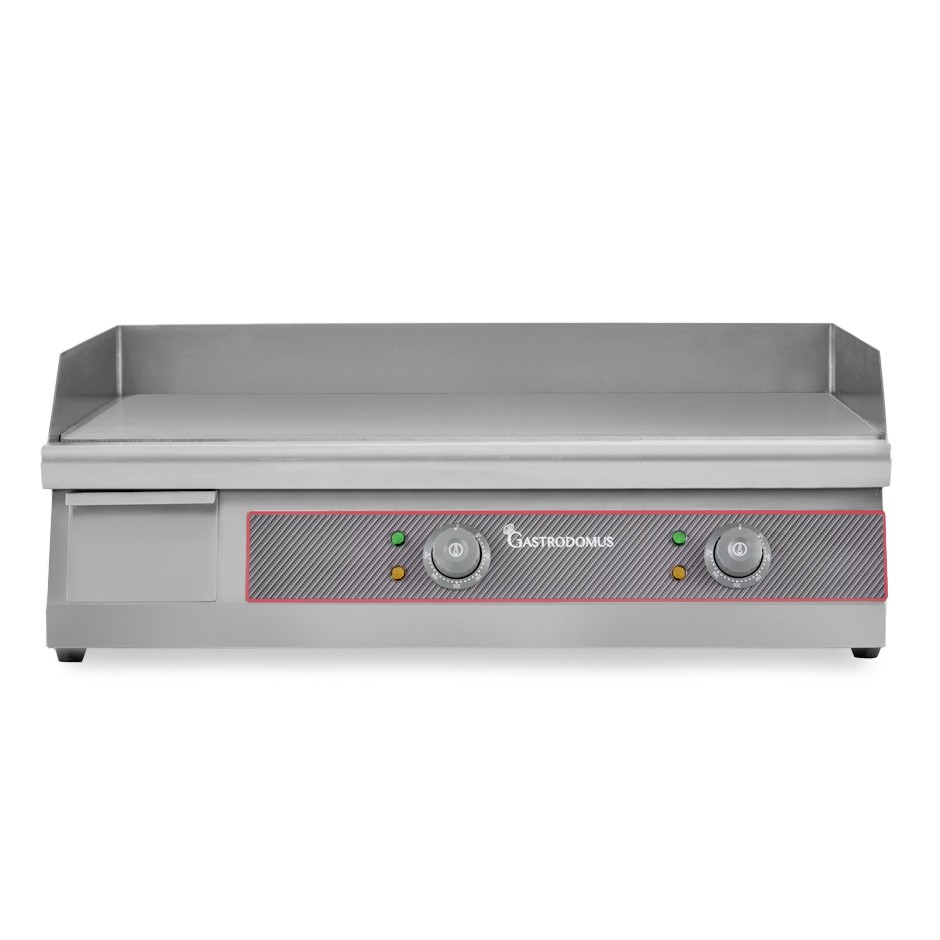 Fry Top elettrico da banco piastra liscia doppia 4400 W Monofase