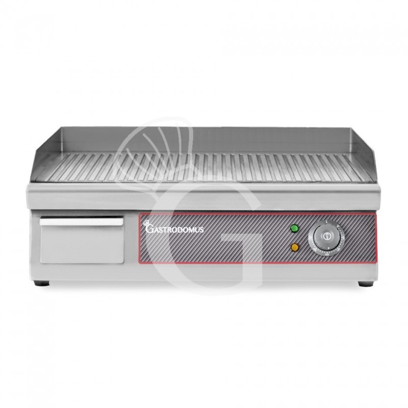 Fry Top elettrico da banco piastra rigata singola 3000 W Monofase L 550 mm Fry Top elettrico da banco piastra rigata singola 3000 W Monofase L 550 mm