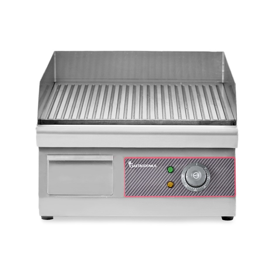 Fry Top elettrico da banco piastra rigata singola 3000 W Monofase