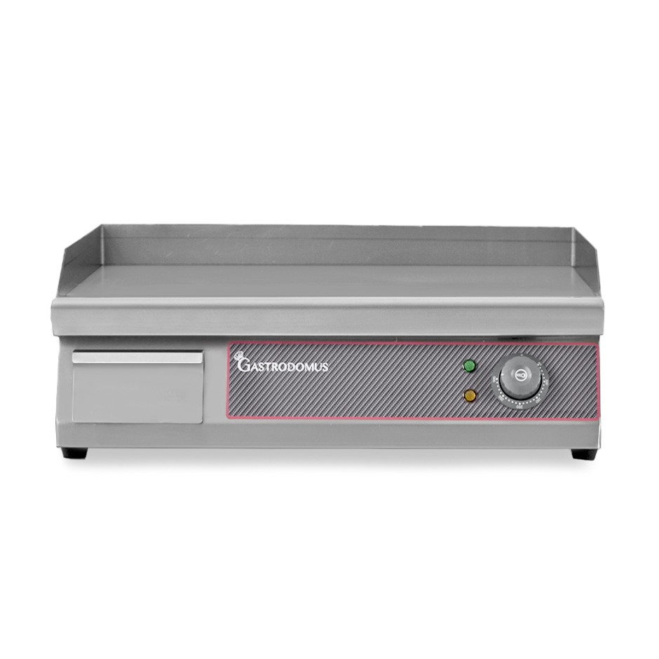Fry top elettrico liscio da banco piastra liscia singola potenza 3 KW L 550 mm