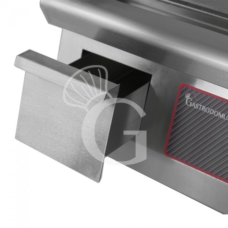 Fry Top elettrico da banco piastra liscia e rigata singola 3000 W Monofase
