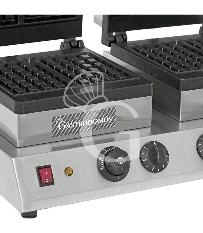 Piastra Waffle 2 Kw + 2 Kw doppia L 600 mm x P 450 mm x H 250 mm