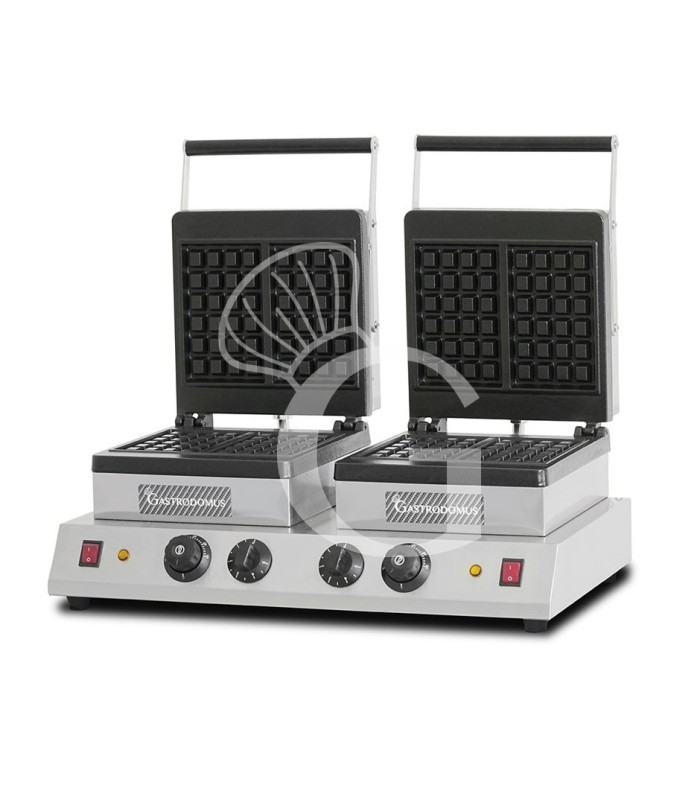 Piastra Waffle 2 Kw + 2 Kw doppia L 600 mm x P 450 mm x H 250 mm