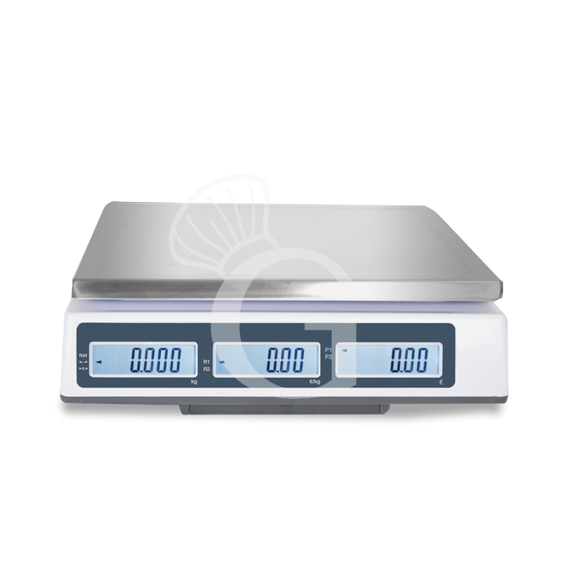 Bilancia commerciale senza colonna portata 15 Kg precisione 2/5 g L 330 mm x P 345 mm x H 117 mm