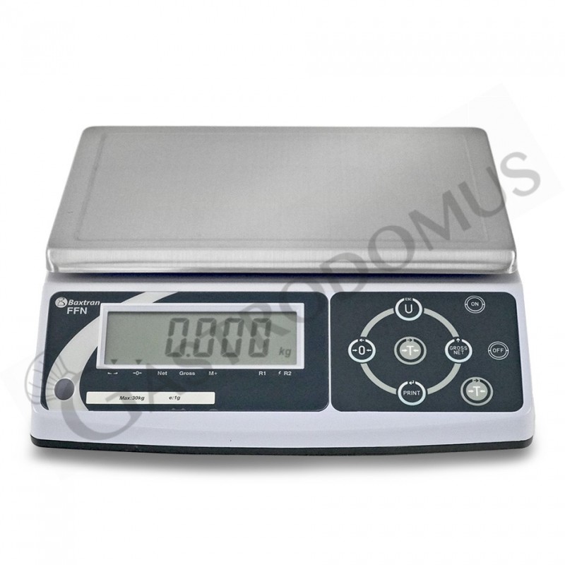 Bilancia controllo peso display LCD portata 30 Kg precisione 1 g L 325 mm x P 345 mm x H 115 mm