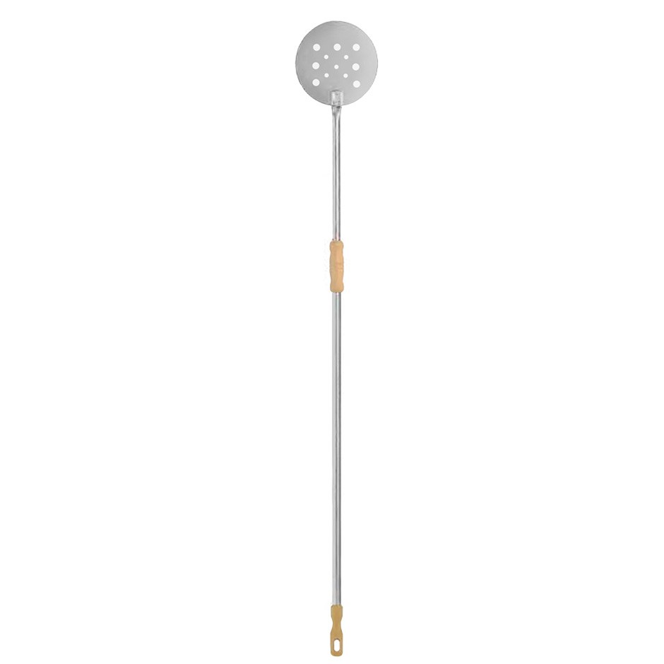 Pala per Pizza per cuocere forata in acciaio inox Ø 180 mm H 1700 mm
