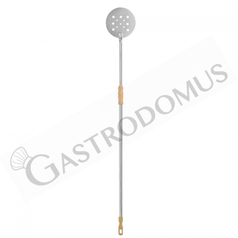 Pala per Pizza per cuocere forata in acciaio inox Ø 180 mm H 1900 mm Pala per Pizza per cuocere forata in acciaio inox Ø 180 mm H 1900 mm