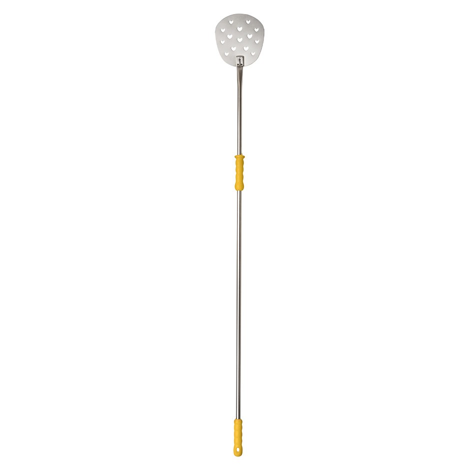 Pala per Pizza per cuocere forata Cuore in acciaio inox Ø 200 mm H 1900 mm