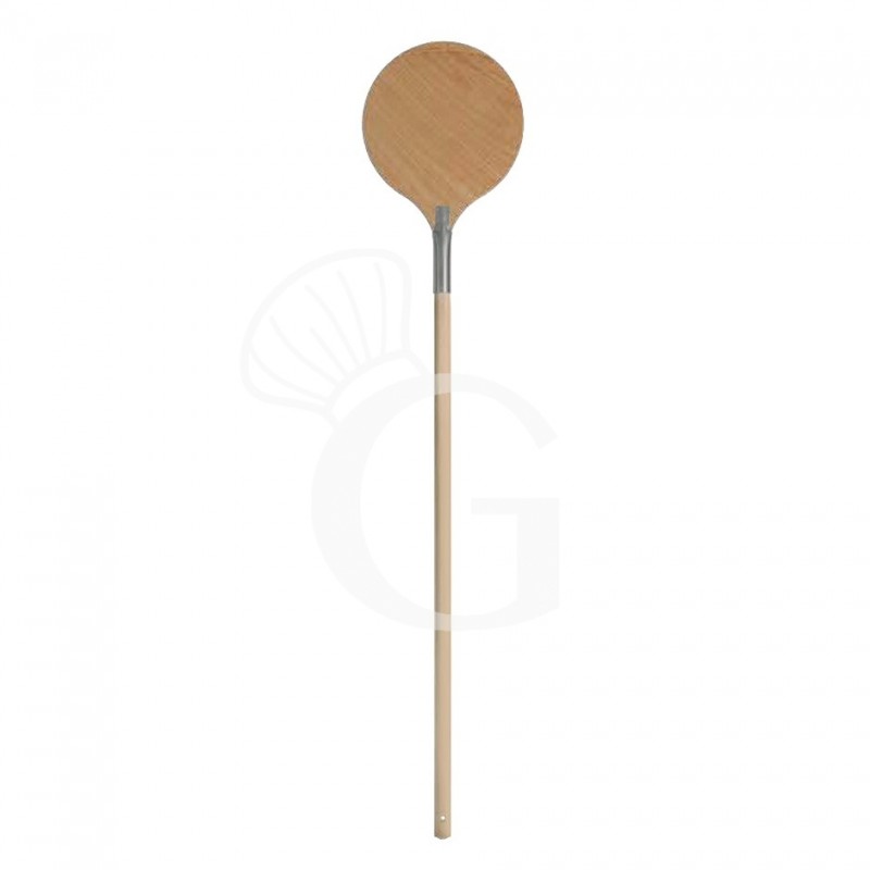 Pala per pizza per infornare rotonda in legno multistrato Ø 400 mm H 1700 mm Pala per pizza per infornare rotonda in legno multistrato Ø 400 mm H 1700 mm