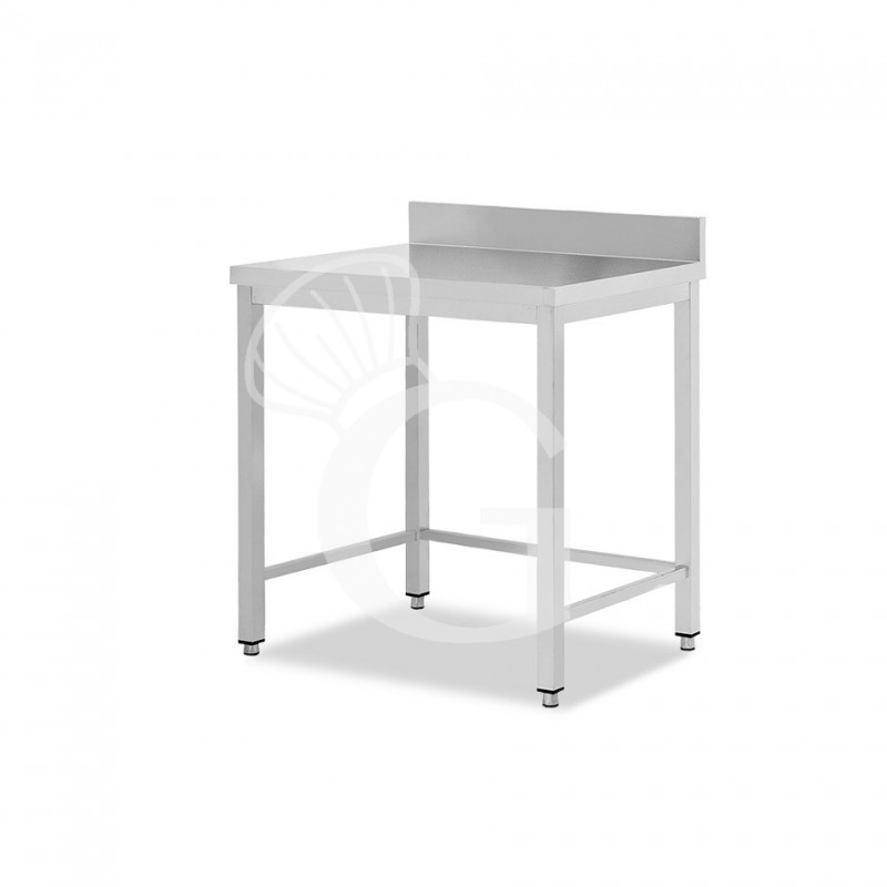 Tavolo inox con alzatina L 400 mm x P 800 mm x H 950 mm