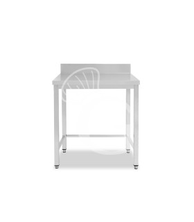 Tavolo inox con alzatina L 400 mm x P 800 mm x H 950 mm