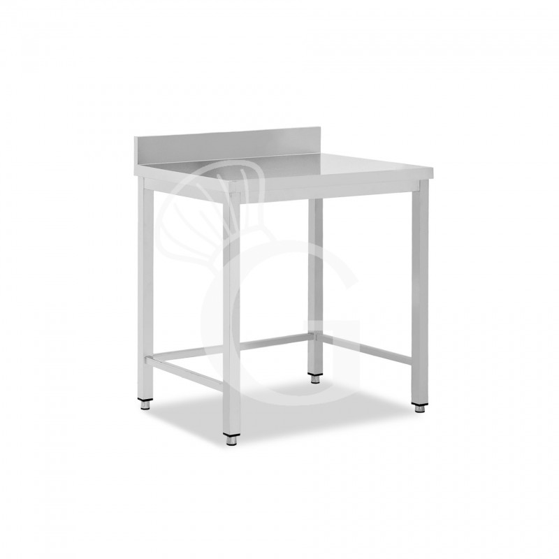 Tavolo inox con alzatina L 400 mm x P 800 mm x H 950 mm
