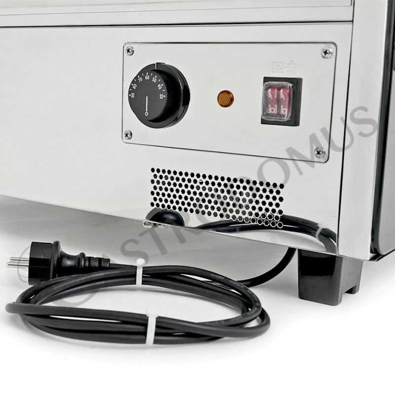 Vetrina Riscaldata inox e vetro 3 piani +30°C/+90°C 160 LT L 856 mm x P 568 mm x H 686 mm