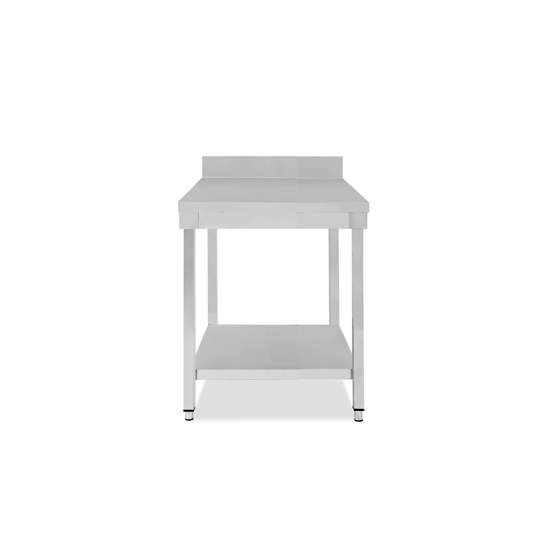 Tavolo inox 1 ripiano alzatina L 500 mm x P 600 mm x H 965 mm