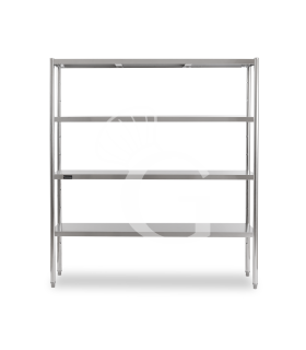Scaffale Acciaio Inox 4 ripiani L 2000 mm x P 400 mm x H 1800 mm