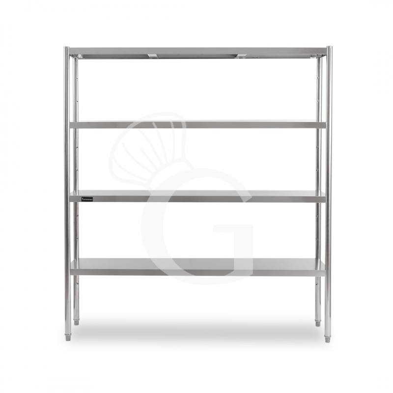 Scaffale Acciaio Inox 4 ripiani L 2000 mm x P 400 mm x H 1800 mm Scaffale Acciaio Inox 4 ripiani L 2000 mm x P 400 mm x H 1800 mm
