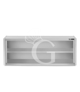 Pensile inox a giorno con 1 ripiano, L 1900 mm x P 400 mm x H 660 mm