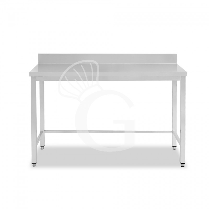 Tavolo inox con alzatina L 1500 mm x P 600 mm x H 950 mm