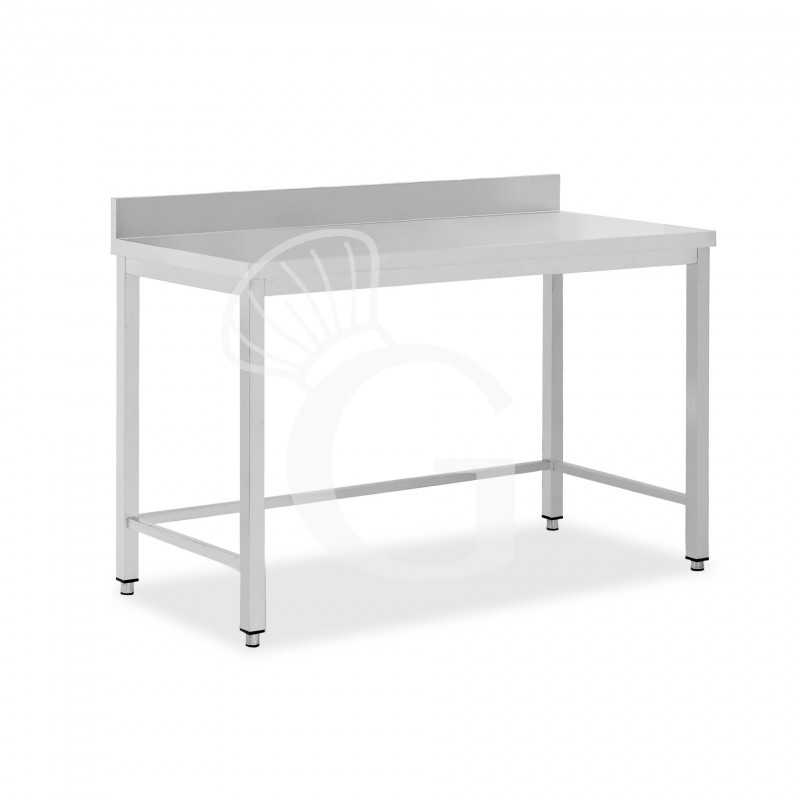 Tavolo inox con alzatina L 1500 mm x P 600 mm x H 950 mm