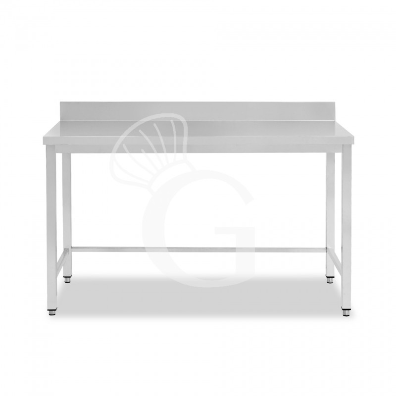 Tavolo inox con alzatina L 1600 mm x P 800 mm x H 950 mm Tavolo inox con alzatina L 1600 mm x P 800 mm x H 950 mm