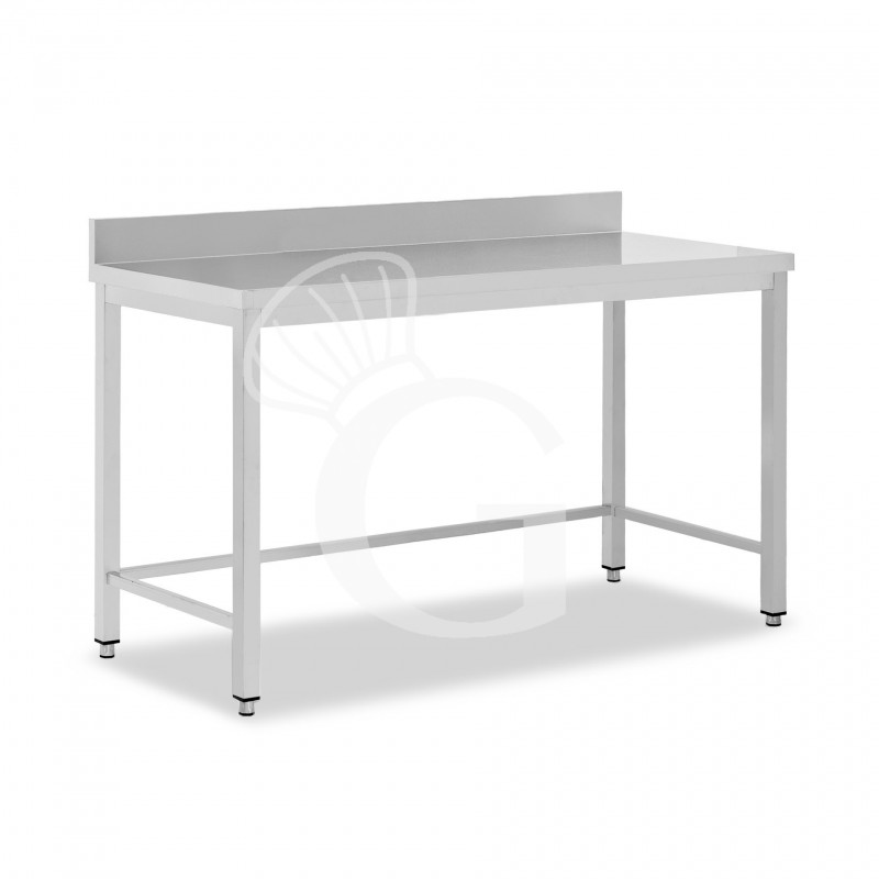 Tavolo inox con alzatina L 1900 mm x P 700 mm x H 950 mm