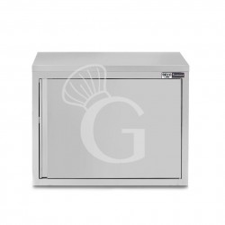 Pensile inox con 1 porta battente, 1 ripiano, L 700 x P 400 x H 800 mm