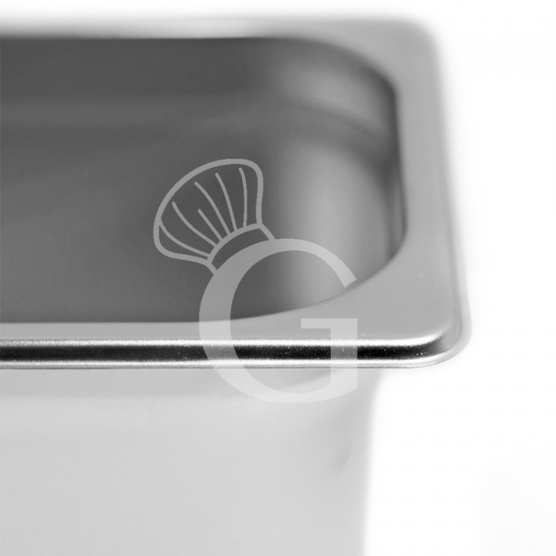 Bacinella in acciaio inox GN1/3 L 325 mm x P 176 mm x H 150 mm
