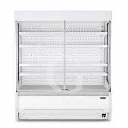 Murale espositivo ventilato Mirco con porte scorrevoli, Temperatura +1°/+10°C, L 2560 mm