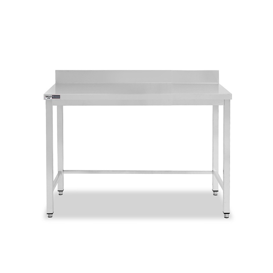 Tavolo inox con alzatina L 1100 mm x P 600 mm x H 965 mm