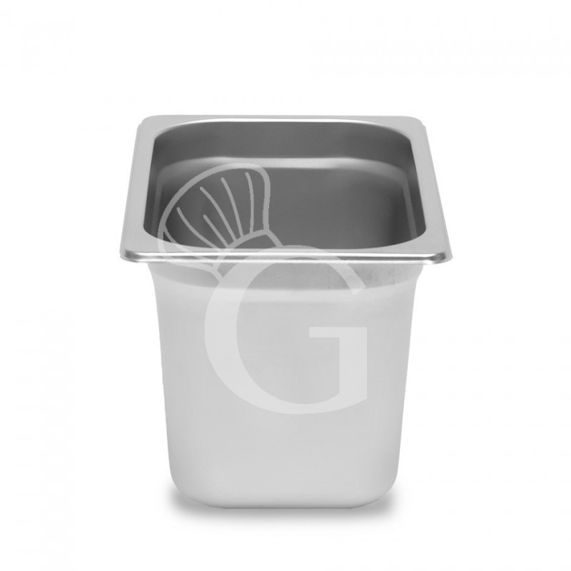 Bacinella in acciaio inox GN1/4 L 265 mm x P 162 mm x H 150 mm