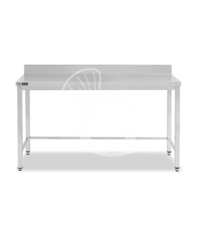 Tavolo inox con alzatina L 2000 mm x P 700 mm x H 965 mm