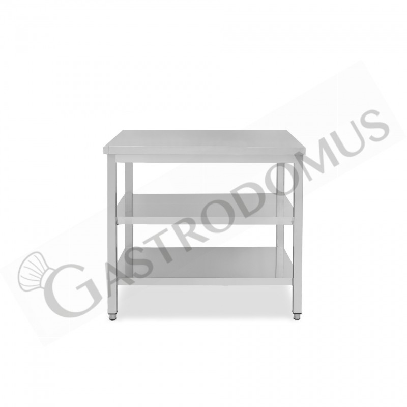 Tavolo inox 2 ripiani L 800 mm x P 800 mm x H 865 mm Tavolo inox 2 ripiani L 800 mm x P 800 mm x H 865 mm