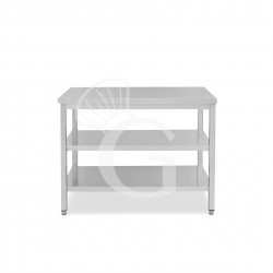 Tavolo inox 2 ripiani L 1100 mm x P 800 mm x H 865 mm
