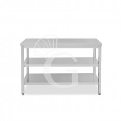 Tavolo inox 2 ripiani L 1600 mm x P 800 mm x H 850 mm