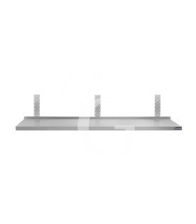Ripiano in acciaio inox singolo, L 1500 mm x P 400 mm x H 350 mm