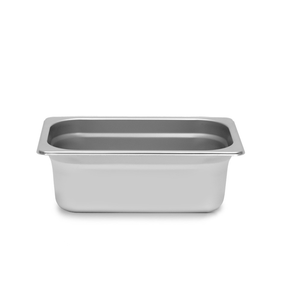 Bacinella in acciaio inox GN1/4 L 265 mm x P 162 mm x H 40 mm 1 LT