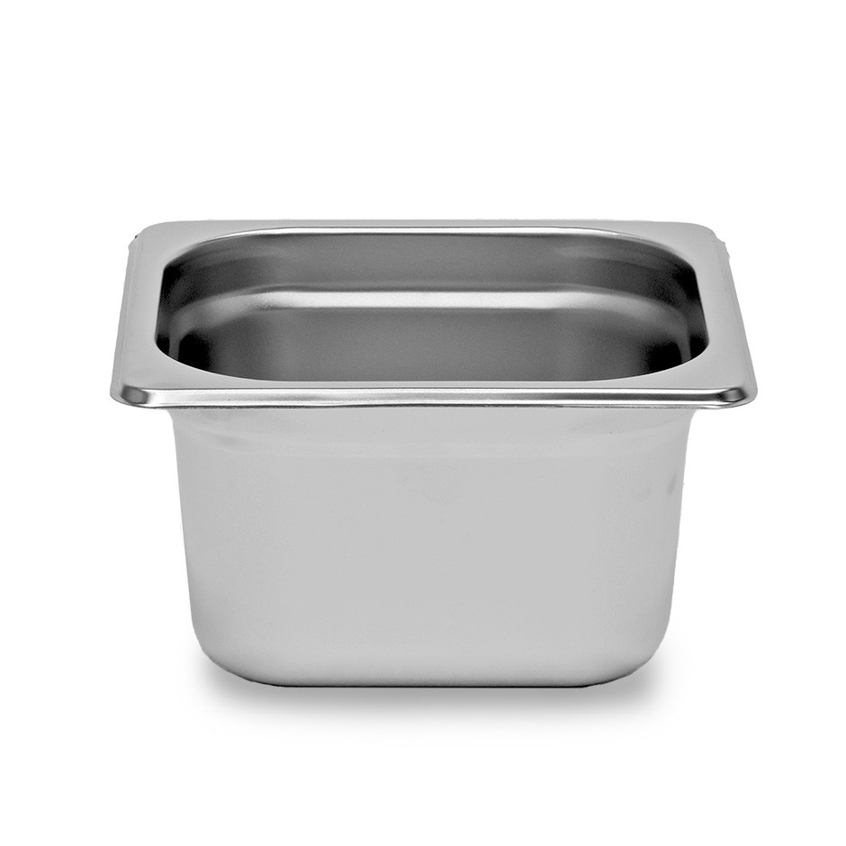 Bacinella in acciaio inox GN1/6 L 176 mm x P 162 mm x H 100 mm